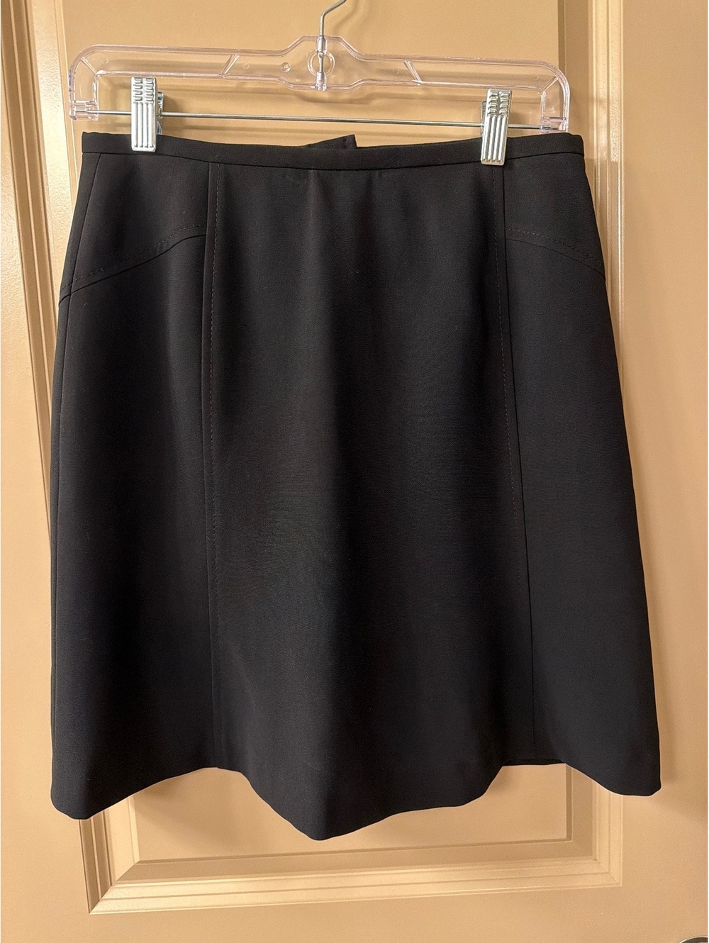 Ann Taylor Classic Black A-Line Skirt with Back Zipper Closure